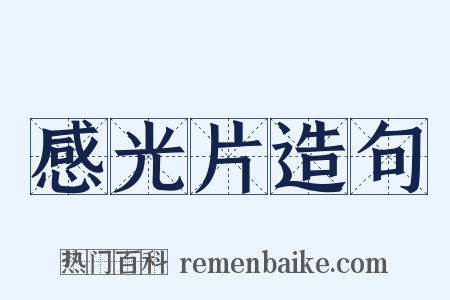 感光片造句是什么意思的图片